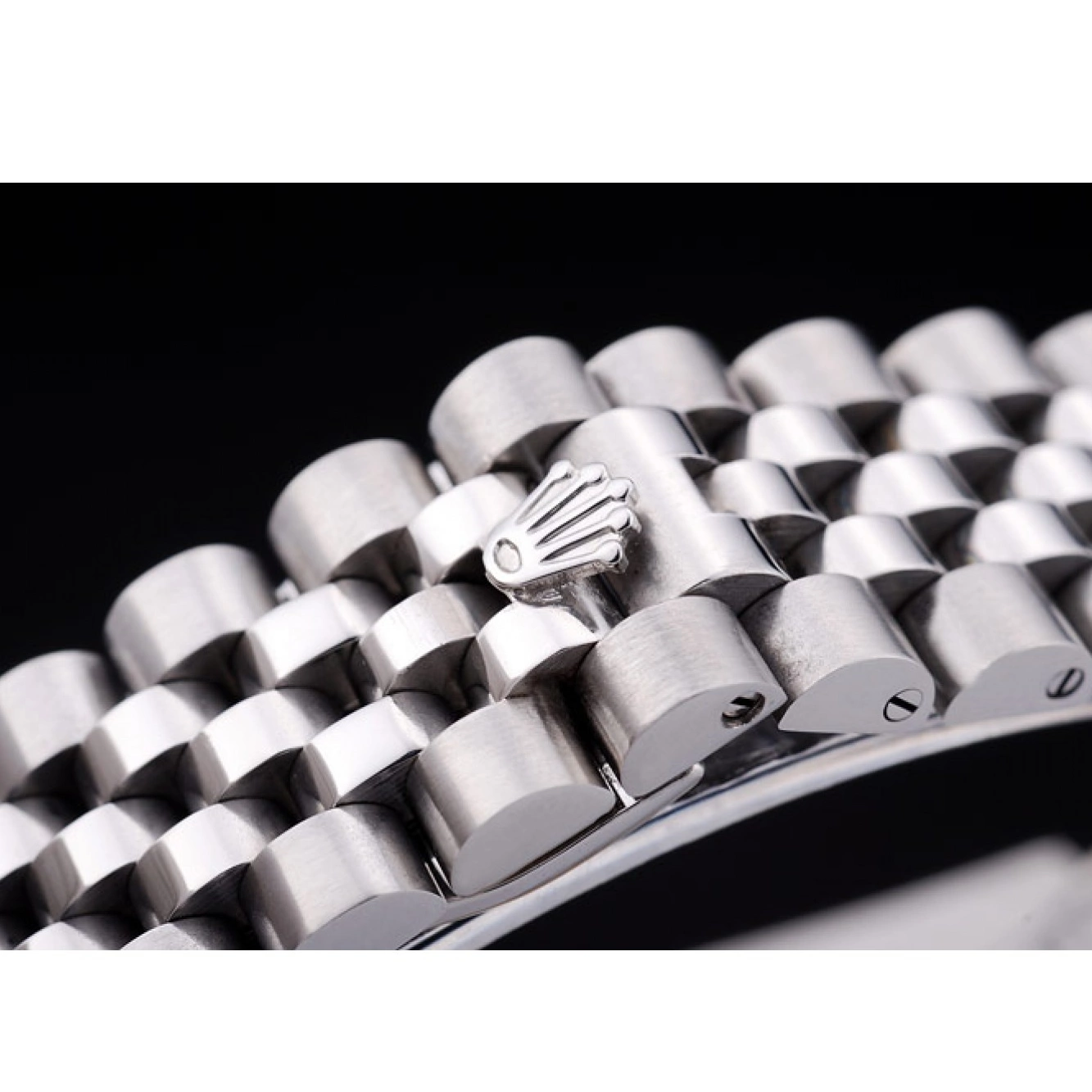 Aaa replica watch Dial Ribbed Diamonds Datejust Rolex 7455 Bezel Silver 0721
